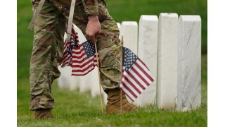 WATCH: Trump appears at Arlington cemetery event honoring 13 service members killed in Kabul bombing