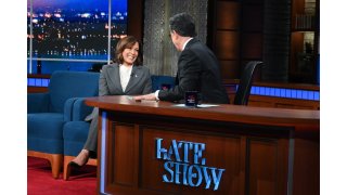 Kamala Harris Has A Beer With Stephen Colbert In ‘Late Show’ Appearance; VP Says Donald Trump “Gets Played” By Dictators – Watch Clip