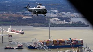 Baltimore bridge salvage crews begin removing containers from cargo ship 