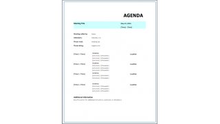 Agenda Meaning and Definition