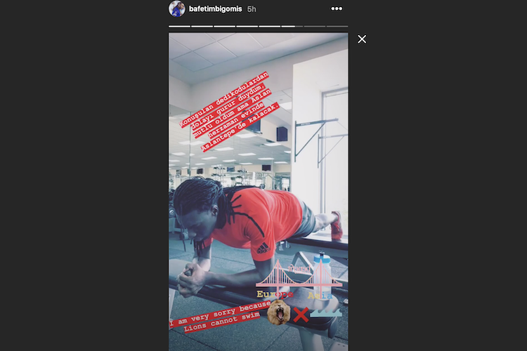 Gomis annoyed Fenerbahçe fans with his share on his Instagram account